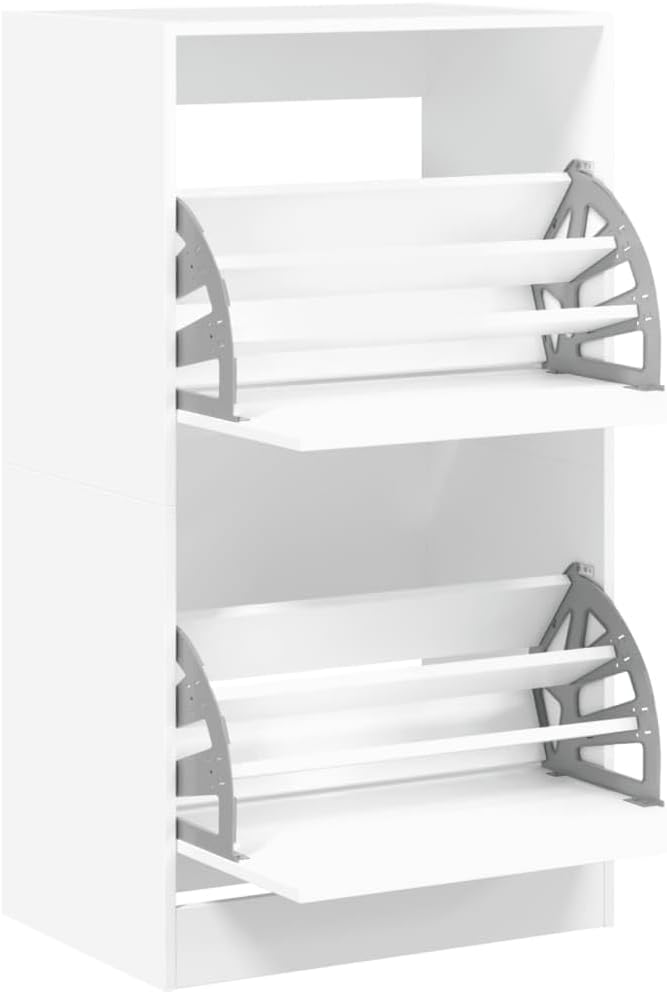 Intérieur view of vidaXL Shoe Cabinet with drawers open