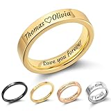 Semplice & Elegante: Design semplice e classico, fasce sottili da 2 mm o modelli più larghi da 8 mm adatti come anello al mignolo o al pollice. Può essere indossato da solo o abbinato ad altri anelli per mettere in mostra il tuo versatile senso della moda