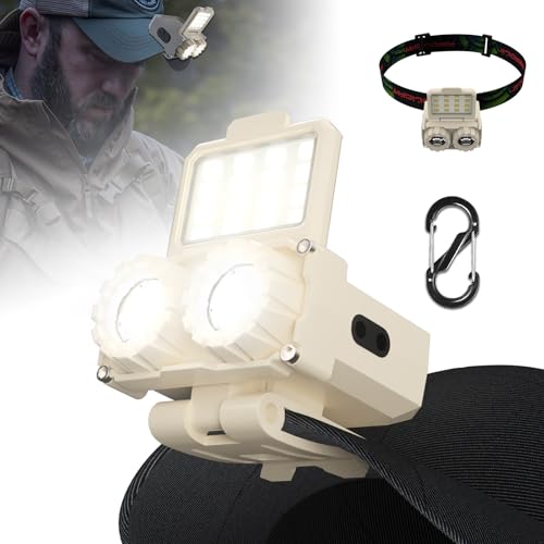 Aropeen 0204 Hard Hat Light Waterproof, 600Lumens Hat Lights Clip On cover