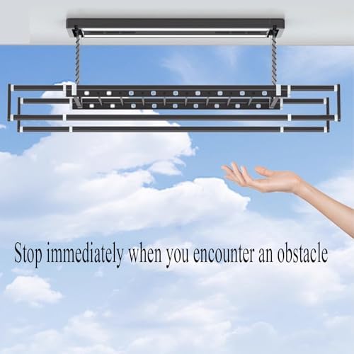 Foldable Clothes Drying Rack - Compact, Retractable Design, Supports 35kg, 220V Indoor Use, Perfect for Large Sheets and High Ceilings