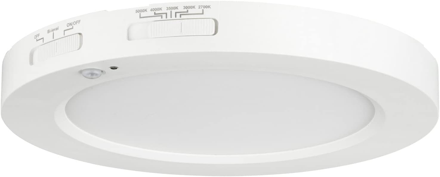 Diodesy- Motion Sensor Ceiling Light 12 Inch 18W 2700K/3000K/3500K/4000K/5000K Selectable 1400LM Dimmable LED Round Indoor Motion Activated Flush Mount Fixture for Closet Hallway Stair ETL Listed