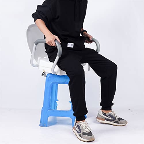Asiento elevado para inodoro, asiento elevado para personas mayores, con tapa y reposabrazos de espuma, para inodoros estándar/elongados miniatura 7