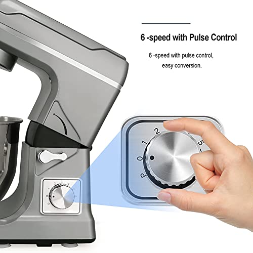 JJINPIXIU 5L Küchenmaschine, Lebensmittelmixer, Teigmixer, elektrischer Kuchenmixer, 6-Gang-Küchen-Elektromixer… – Bild 8