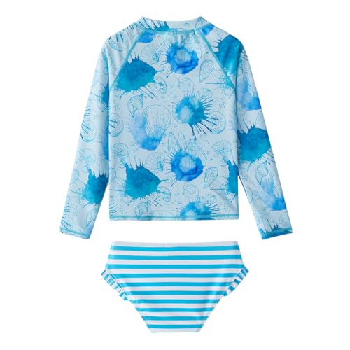 Image of Toddler Girls Swimsuit Rash Guard Sets 2-Piece Bathing Suits UPF 50+ Summer Kids Swimwear 2-7T