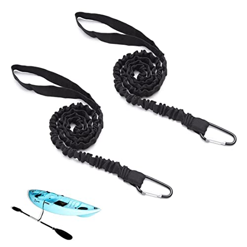 ZMREN 2 Pcs agaie de Kayak Corde, Canoë Kayak Laisse Paddle, Corde Spirale Pagaie de Kayak Corde de Sécurité, Sécurité Élastique Kayak Paddle Pagaie de Kayak Corde...