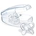 Chicco PhysioForma 100% Soft Silicone One Piece Pacifier for Babies Aged 16-24 Months | BPA & Latex Free | Reusable Sterilizing Case | Clear, 2pk