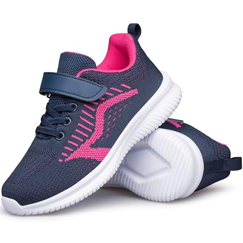 AFB - AFB Boys Girls Running Shoes Slip-on Lightweight Walking Casual Tennis Athletic Sneakers for Toddler Little/Big Kids Blue Red