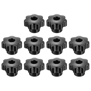 Quarkzman 10er Klemmsternknöpfe M8 Schwarz
