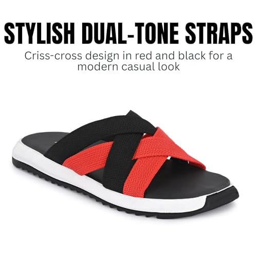 Image of Hirolas Men's Strappy Flip-Flop Slider Slippers
