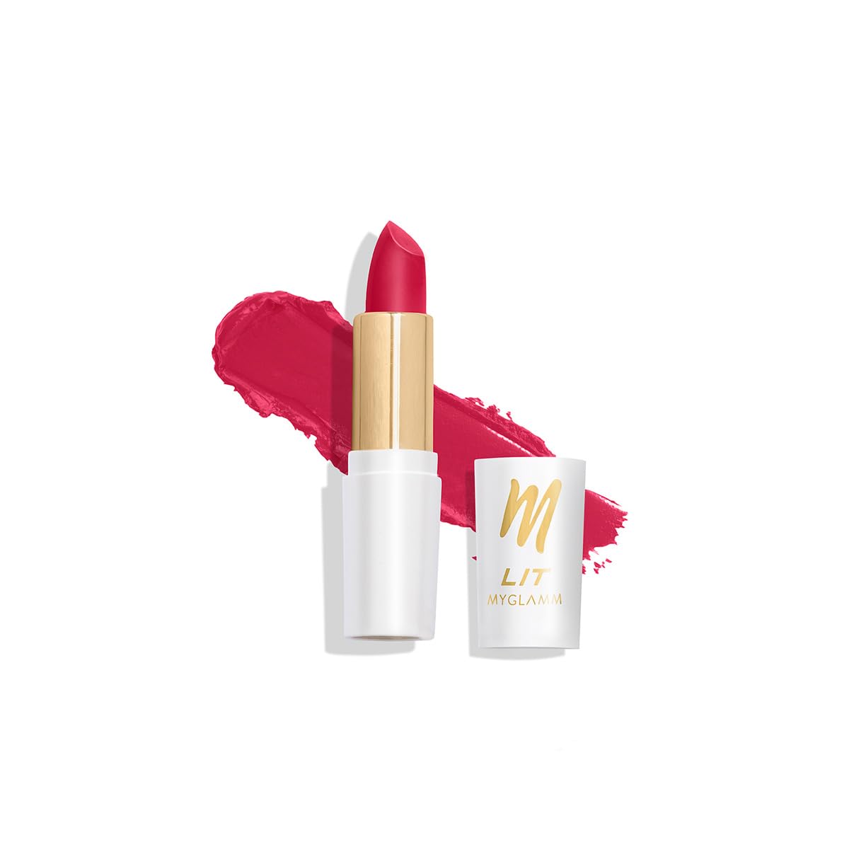 MyGlamm LIT Moist Matte Lipstick – Red Lady (Red Pink Shade)| Long Lasting, Pigmented, Hydrating Lipstick with Moringa Oil and Vitamin E (4.2g) MyGlamm LIT Moist Matte Lipstick – Red Lady (Red Pink Shade)| Long Lasting, Pigmented, Hydrating Lipstick with Moringa Oil and Vitamin E (4.2g)