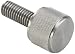 300 Series Stainless Steel Thumb Screw, Plain Finish, Knurled Head, Oversized Head, 1" Length, Fully Threaded, 1/4"-20 UNC Threads, Made in US