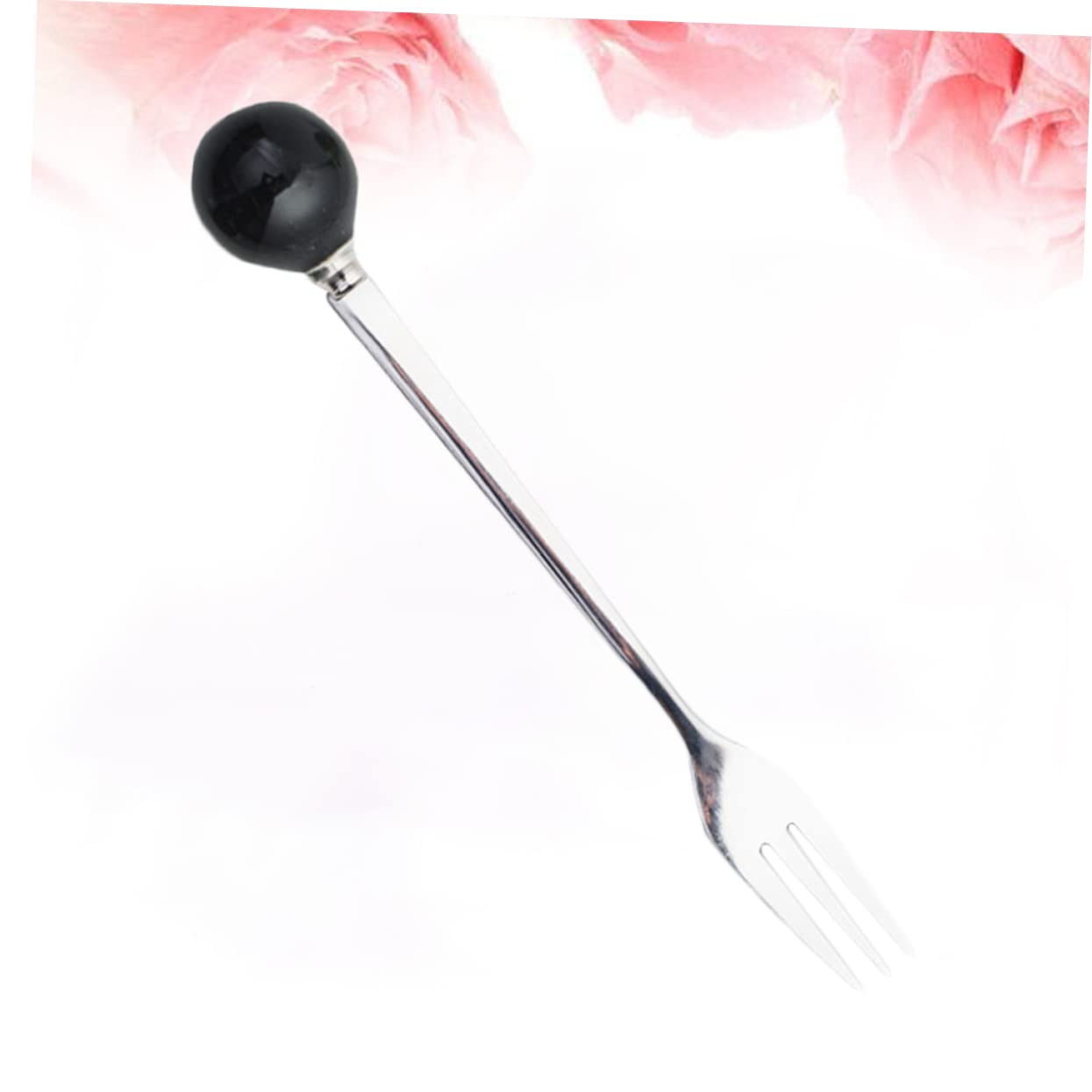 PRETYZOOM 18piezas Tenedores Mini De Acero Inoxidable Mango De Cerámica Para Postres Café y Aperitivos Tenedores Elegantes Para Fiesta y Reuniones