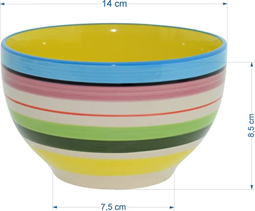 CREOFANT Schalen Set 6 teilig 650ml · Müslischalen Set · Schüsseln bunt · Obstschale Suppenschüssel Salatschale Eisschale Ramenbowl · bunte… – Ansicht 4