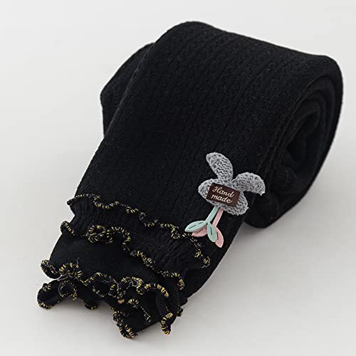 Toddler Kids Girls Footless Tights Leggings Cable Ribbed Ruffle Stocking Pants Cute Bunny Easter Leggings2