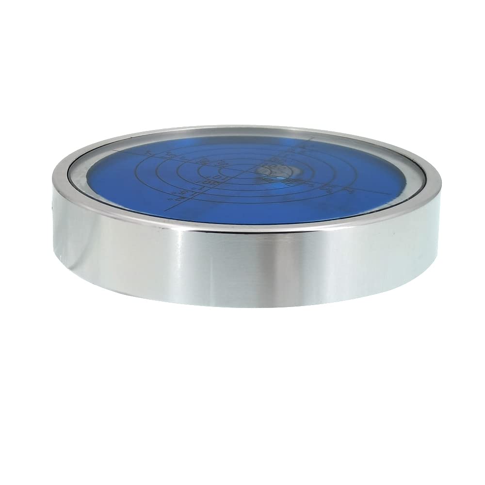 74x15mm Metal Round Bubble Level – High Precision 10'/2mm, Aluminum Housing, For Instrument & Ruler Calibration