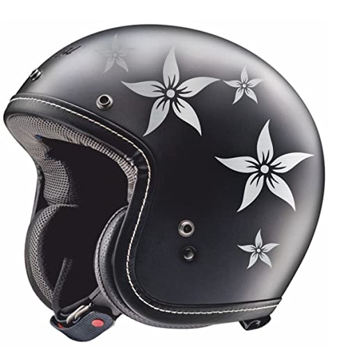 DualColorStampe Stickers - Casque Casque de moto Donna - Décoration pour scooter casque voiture moto stickers code C00001 (argent) Cover