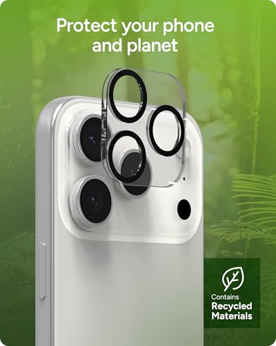 Image of ZAGG Glass Elite iPhone Camera Lens Protector for iPhone 17 Pro Max / 17 Pro - Camera Frame, Maximum Impact & Scratch Protection, Anti-Reflective Technology, Smudge-Resistant, Precise Fit