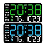 Generico Orologio Digitale Da Parete Grande - PP, 8.46 Pollici, Display Multifunzione | Elegante Timer A LED Con Data E Arredo Casa, Funzionamento A Batteria