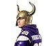 LOOYAR Adult Middle Ages Medieval Viking Age Horned Viking Helmet Berserker Soldier Warrior Costume Hat for Battle Play Halloween Cosplay Bronze