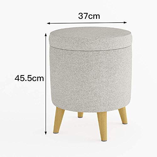 Coffre de rangement pour tabourets ronds afin de libérer l'espace