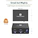HDMI Splitter with Audio Extractor, HDMI Splitter 1 in 2 Out 4k 60 with 3.5mm Stereo Audio and Multi-Resolution Output, Supports Downscale, HDR, 18 Gbps, HDCP 2.2, for Xbox PS5 Soundbar UHD TV