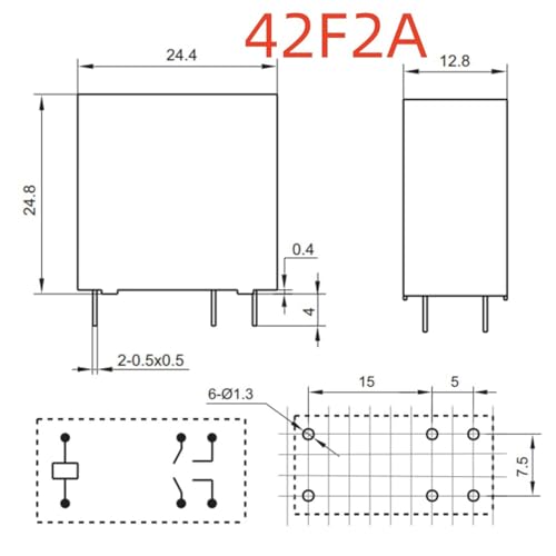 Relais G5PA-2 12VDC composant électronique DC 6 broches