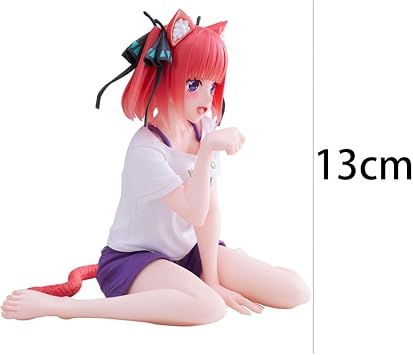 5PCS Anime Figures The Quintessential Quintuplets Figure Nakano Miku/Nakono Yotsuba Character Models Cute Cat Styling Desktop Decoration Ornaments Pvc Collection Gift