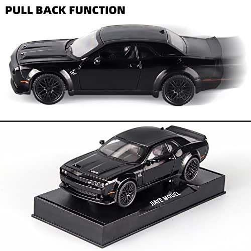 Auto de Juguete Hellcat Diecast Metal Escala 1:32 Negro miniatura 6