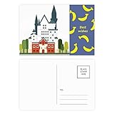 Tamaño: 14,6 x 9,8 cm. Juego de 20 tarjetas postales con diseño de castillo de cisne de Alemania
