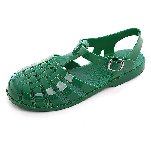 Image of Hee grand Crystal Jelly Heel Sandals for Women Summer Beach Jelly Shoes