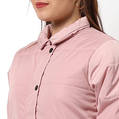 Image of PINACOLADA Women's Puffer Regular Fit Bomber Jacket For Winter Wear | Standing Collar | Full Sleeve | Zipper | Casual Jacket For Woman & Girl | Western Stylish Jacket For Women