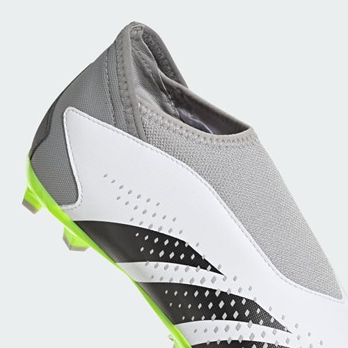 adidas Predator Accuracy.3 Laceless Firm Ground Football Shoes, FTWR White/core Black/Lucid Lemon, 10.5 UK Kids4