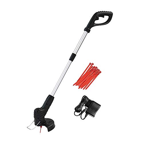 BDWN Cordless Electric Strimmer Handheld Grass Lawn Mower Lightweight Telescopic Cutters Grass Cutters Hedge Trimmers for Lawn Care Home Garden DIY Tools, 15 cm Cutting Width (S)