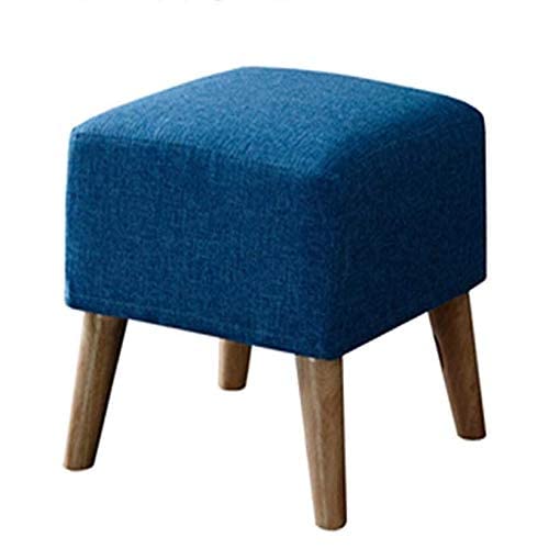 Changer chaussures tabouret-canapé tissu amovible et repose-pieds bois