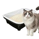 Classic Plus Sifting Litter Box Large - Large Cat Litter Pan with Intelligent Sifting System for Hygiene, Savings & Comfort - Durable, Easy Clean Design for Happy Cats (Black)