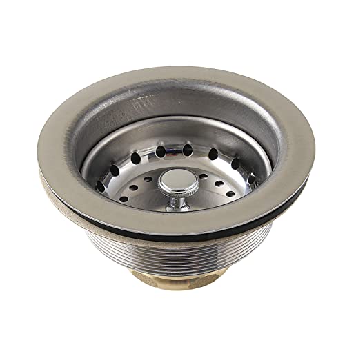 Colador para fregadero de cocina de acero inoxidable 3-1/2"