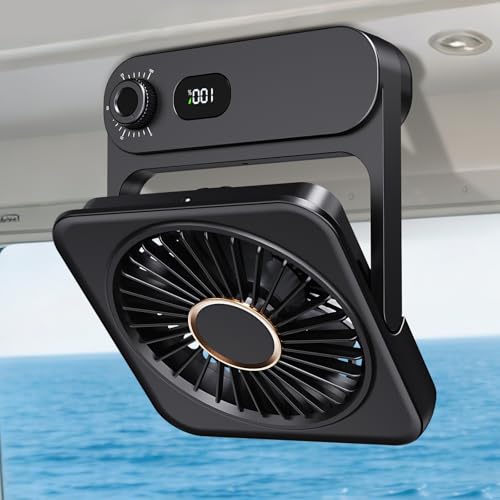 Shintrend Cruise Ship Approved Magnetic Fan Rechargeable Portable Fan with 100 Speeds Magnetic Mount for Cabin Ceiling & Wall Quiet Air Circulator Cruise Essentials 2026 Black