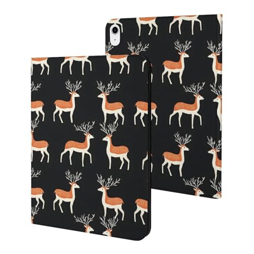 Étui iPad 11 anti rayures housse fine motif cerf avec veille auto