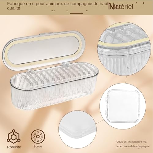 Rangement bijoux transparent pour coiffeuse et valise avec mini boîtes scellées pour week-end et voyage - 7