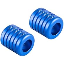 Advanblack Motorcycle Frame Sliders Machined CNC Alumium Crash Bar Slider Fit All Flat Out & Highway 1 1/4" Crash Bar Saddlebags Guards Blue