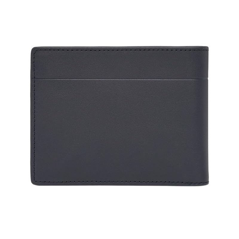 Image of United Colors of Benetton Men's Genuine Leather Global Coin Wallet Gweru - Navy | Slim Bifold with Secure Coin Pouch, 2 Compartments 4 Card Slots | Stylish Purse of Gents