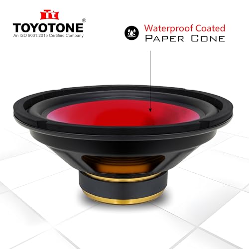 Image of TOYOTONE 8 inch Rainbow Deluxe Stereo HI-FI Woofer Speaker | Water Proof Coated Paper Cone with Rubber Surround | Copper Coil | Impedance 4 Ohms | 90 * 17MM Magnet | 40 Watt for Car and Home Audio System