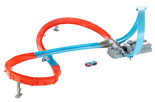 Hot Wheels GGF92 - Rennstrecke mit 8er-Kurve mit motorisierten Loopings für Geschwindigkeit, Spielzeug Autorennbahn für… – Bild 6