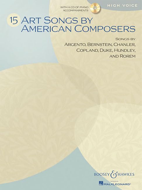 15 Art Songs by American Composers: High Voice, Book/CD