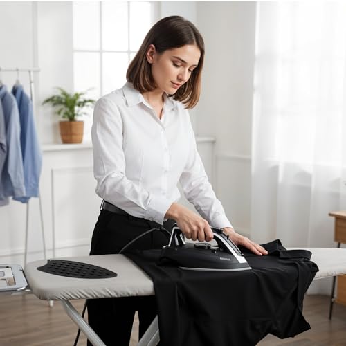 Image of Silicone Iron Rest Pads, Multipurpose Heat Resistant Mat Iron Pad Ironing Mat for Ironing Board, Protective Pads Resting Plate for Hot Flat Irons Curling Wands, Hot Tool Holder (Black)​