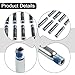 Inline Skate Axle Replacement 8pcs Metal Wheel Bolt Set for Roller Skates, 34mm and 38mm Gray Skate Axle Hardware, Abrasion Resistant Fasteners(6 * 34MM)