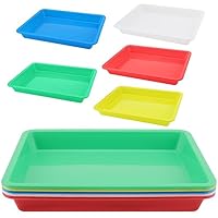 10 stuks 39,5 x 28,5 x 4 cm plastic activiteitendienbladen, witte