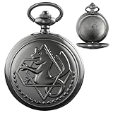 Tiong Fullmetal Alchemist Pocket Watch Case with Chain for Cosplay Christmas Valentine's Day Birthday Gifts Fathers Day