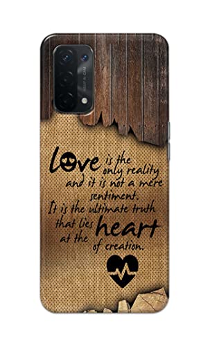 Image of PRINTFIDAA Love is The Only Reality and It is Not Mere Sentiment Printed Designer Hard Case for Oppo A54 5G / A74 5G (6.5 inch) Back Cover -(e) RPM1010