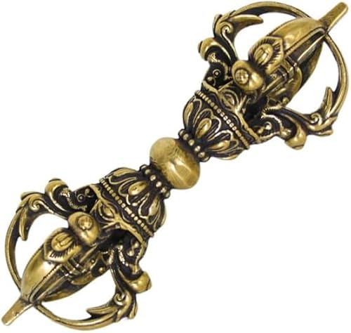 金剛杵 五鈷杵 密教法具 真鍮 仏具 風水アイテム 魔除け 厄除け 浄化